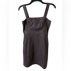 Abercrombie Faux Leather Overall Dress - Black - Small
